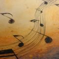 5-TEILIGES WANDBILD MUSIKALISCHE HARMONIE IN FARBEN - MUSIKBILDER - BILDER