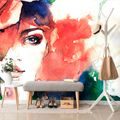 SELF ADHESIVE WALLPAPER ABSTRACT PORTRAIT OF A WOMAN - SELF-ADHESIVE WALLPAPERS - WALLPAPERS