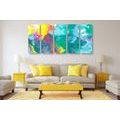 5-PIECE CANVAS PRINT ABSTRACTION IN PASTEL COLORS - ABSTRACT PICTURES{% if product.category.pathNames[0] != product.category.name %} - PICTURES{% endif %}