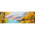 CANVAS PRINT SCENERY OF A MOUNTAIN LAKE - PICTURES OF NATURE AND LANDSCAPE - PICTURES