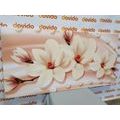 WANDBILD LUXURIÖSE MAGNOLIE MIT PERLEN - BILDER BLUMEN - BILDER