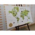 CANVAS PRINT MAP WITH ANIMALS - PICTURES OF MAPS - PICTURES