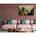 CANVAS PRINT WONDERFUL MACHU PICCHU - PICTURES MOUNTAINS - PICTURES