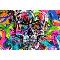 SELF ADHESIVE WALLPAPER COLORFUL ARTISTIC SKULL - SELF-ADHESIVE WALLPAPERS - WALLPAPERS