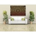 WANDBILD GOLDENES ORIENTALISCHES MANDALA - BILDER MIT FENG SHUI-MOTIVEN - BILDER