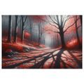 OBRAZ CESTA RUDÝM LESEM - OBRAZY LES - OBRAZY