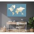 DECORATIVE PINBOARD MAP WITH VINTAGE ELEMENTS - PICTURES ON CORK - PICTURES