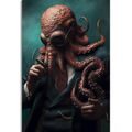 CANVAS PRINT ANIMAL GANGSTER OCTOPUS - PICTURES OF ANIMAL GANGSTERS - PICTURES