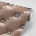 WALLPAPER ELEGANCE OF LEATHER IN COPPER COLOR - WALLPAPERS WITH IMITATION OF LEATHER - WALLPAPERS