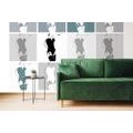 SELF ADHESIVE WALLPAPER POP ART WOMAN'S CHARM IN GRAY - SELF-ADHESIVE WALLPAPERS - WALLPAPERS