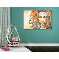 IMPRESSION SUR TOILE TOUT-PUISSANT AVEC UN LION - IMPRESSIONS ABSTRAITES SUR TOILE - IMPRESSION SUR TOILE