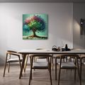 OBRAZ BAREVNÝ STROM ŽIVOTA NA PLÁTNĚ - OBRAZY STROMY ŽIVOTA - OBRAZY