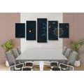 5-PIECE CANVAS PRINT LUXURIOUS MANDALA - PICTURES FENG SHUI - PICTURES