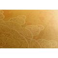 CANVAS PRINT ORANGE ARABESQUE ON AN ABSTRACT BACKGROUND - PICTURES FENG SHUI - PICTURES