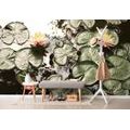 SELF ADHESIVE WALL MURAL LOTUS FLOWER IN THE GARDEN - SELF-ADHESIVE WALLPAPERS - WALLPAPERS