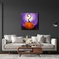 QUADRO SU TELA – ZUCCA ARANCIONE NEL VORTICE - QUADRI HALLOWEEN E HORROR - STAMPE E QUADRI