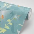 SELF ADHESIVE WALLPAPER MAGICAL LILY IN BLUE VERSION - SELF-ADHESIVE WALLPAPERS - WALLPAPERS