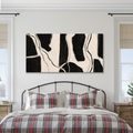 TABLEAU SUR TOILE – FORMES MINIMALISTES EN NOIR ET BLANC - IMAGES FORMES ABSTRAITES - TABLEAUX