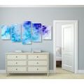 5-PIECE CANVAS PRINT BLUE-VIOLET ABSTRACT ART - ABSTRACT PICTURES{% if product.category.pathNames[0] != product.category.name %} - PICTURES{% endif %}