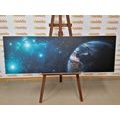 CANVAS PRINT UNIVERSE AND GLOBE - PICTURES OF SPACE AND STARS - PICTURES