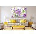 CANVAS PRINT PAINTED SUMMER FLOWERS - PICTURES FLOWERS - PICTURES