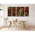 5-PIECE CANVAS PRINT WATERCOLOR MANDALA - PICTURES FENG SHUI - PICTURES