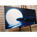 CANVAS PRINT ZEN STONES AND A FULL MOON - PICTURES FENG SHUI - PICTURES