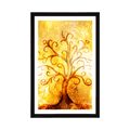 POSTER MIT PASSEPARTOUT BAUM DES LEBENS - FENG SHUI - POSTER