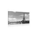 CANVAS PRINT BEAUTIFUL PANORAMA OF PARIS IN BLACK AND WHITE - BLACK AND WHITE PICTURES{% if product.category.pathNames[0] != product.category.name %} - PICTURES{% endif %}
