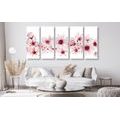 5-PIECE CANVAS PRINT CHERRY BLOSSOMS - PICTURES FLOWERS - PICTURES