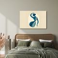 WANDBILD ELEGANTE SILHOUETTE IN BLAU - WANDBILDER FRAUEN - BILDER