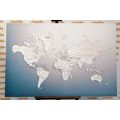 DECORATIVE PINBOARD WORLD MAP IN ORIGINAL DESIGN - PICTURES ON CORK - PICTURES