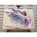 CANVAS PRINT FREE ANGEL WITH PURPLE WINGS - PICTURES OF ANGELS - PICTURES