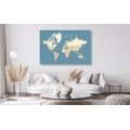 DECORATIVE PINBOARD MAP WITH VINTAGE ELEMENTS - PICTURES ON CORK - PICTURES
