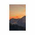 AFFICHE COUCHER DE SOLEIL SUR LES MONTAGNES - NATURE - AFFICHES