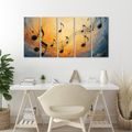 5-TEILIGES WANDBILD MUSIKALISCHE HARMONIE IN FARBEN - MUSIKBILDER - BILDER