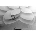 CANVAS PRINT ABSTRACT FLOWERS IN BLACK AND WHITE - BLACK AND WHITE PICTURES - PICTURES