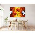 CANVAS PRINT FLOWERS IN ETHNIC STYLE - ABSTRACT PICTURES - PICTURES