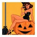 OBRAZ ČARODĚJKA S MASKOU - HALLOWEENSKÉ A HOROROVÉ OBRAZY - OBRAZY