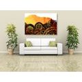 CANVAS PRINT MANDALA ORANGE WATERCOLOR - PICTURES FENG SHUI - PICTURES