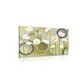 CANVAS PRINT WHITE POPPIES ON AN ABSTRACT BACKGROUND - PICTURES FLOWERS - PICTURES