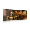 WANDBILD BUDDHA MIT ABSTRAKTEM HINTERGRUND - BILDER MIT FENG SHUI-MOTIVEN - BILDER