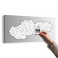 OBRAZ NA KORKU ČERNOBÍLÁ MAPA SLOVENSKA - OBRAZY NA KORKU - OBRAZY
