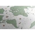 CANVAS PRINT MAP IN GREEN DESIGN - PICTURES OF MAPS - PICTURES