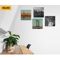 CANVAS PRINT SET INTERESTING COMBINATION OF THE NEW YORK CITY - SET OF PICTURES - PICTURES
