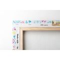 CANVAS PRINT TOYS IN PASTEL COLORS - CHILDRENS PICTURES - PICTURES