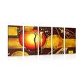 5-PIECE CANVAS PRINT ETHNO COUPLE IN LOVE - ABSTRACT PICTURES{% if product.category.pathNames[0] != product.category.name %} - PICTURES{% endif %}