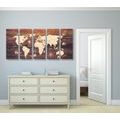5-PIECE CANVAS PRINT MAP ON WOOD - 5-PIECES - 🔥 TOTAL SALE 🔥