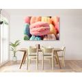 CANVAS PRINT COLORFUL MACARONS - PICTURES OF FOOD AND DRINKS - PICTURES