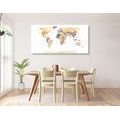 CANVAS PRINT MAP WITH NAMES - PICTURES OF MAPS - PICTURES